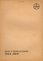 Tesla 420a - Navod k udrzbe 